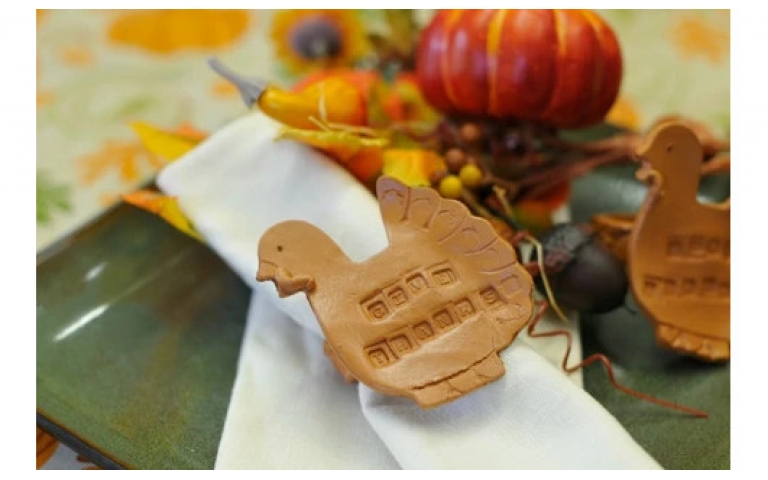 Holiday Napkin Rings made with Plus Clay